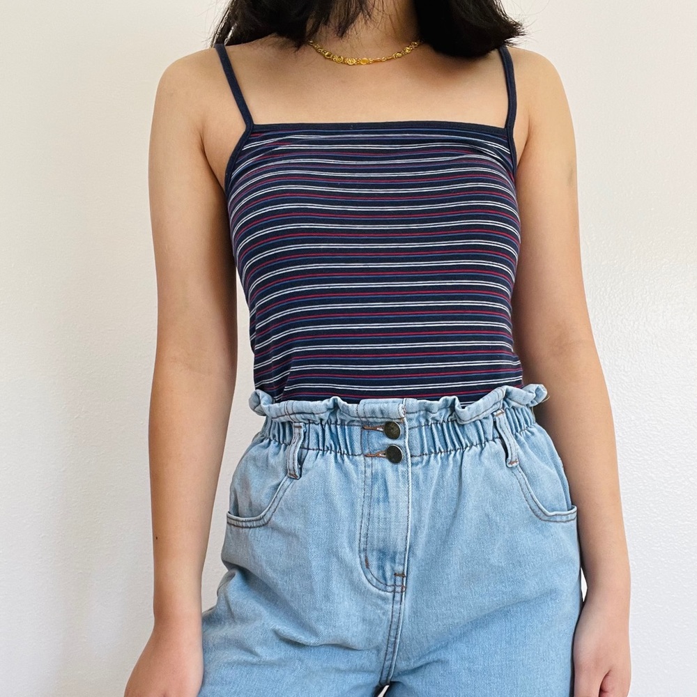 Brandy Melville Striped Cropped Tank Top